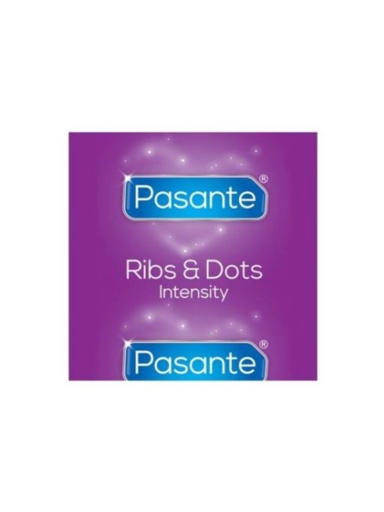 PASANTE RIBS DOTS PRESERVATIVOS INTENSITY 144 UNIDADES