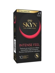 SKYN PRESERVATIVO INTENSE FEEL TEXTURA CON DISENO ONDULADO 10 UNIDADES
