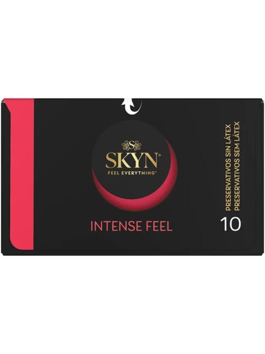SKYN PRESERVATIVO INTENSE FEEL TEXTURA CON DISENO ONDULADO 10 UNIDADES