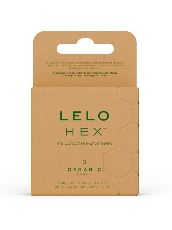 LELO HEX ORGANIC PRESERVATIVO CAJA 3 UDS