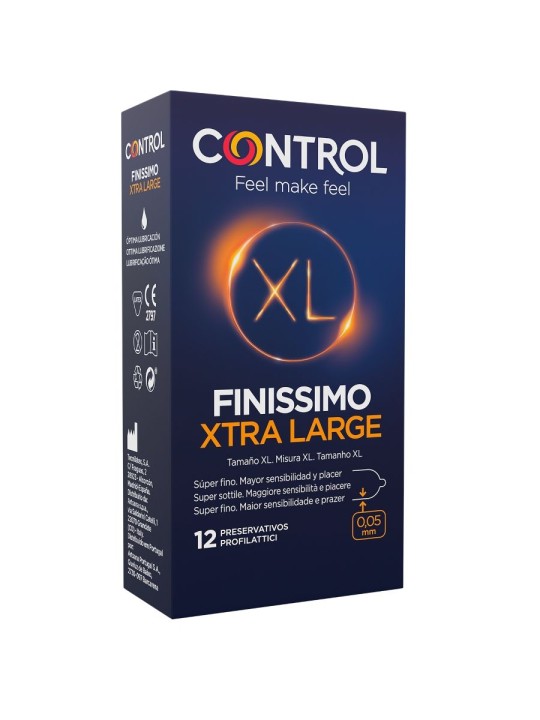 CONTROL FINISSIMO XL PRESERVATIVOS 12 UNIDADES