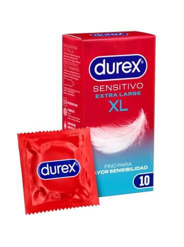DUREX PRESERVATIVOS SENSITIVO XL 10 UNIDADES