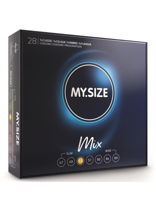 MY SIZE MIX PRESERVATIVOS 53 MM 28 UNIDADES