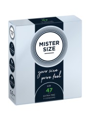 MISTER SIZE PRESERVATIVOS TALLA XS 47 MM 3 UNIDADES