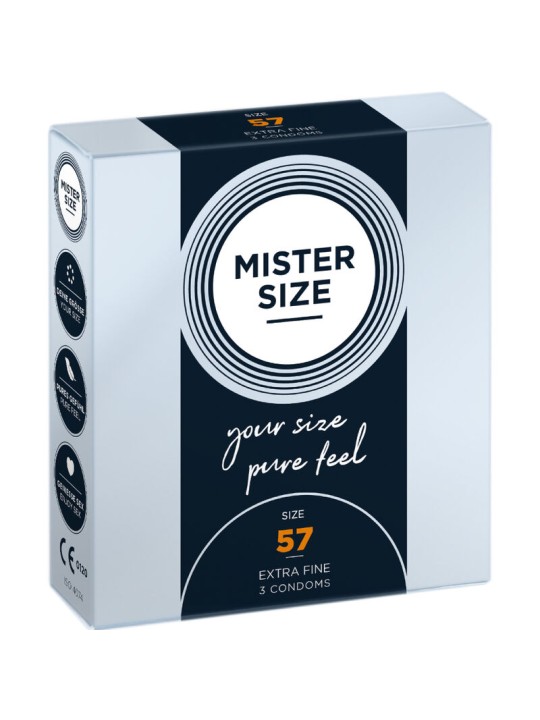MISTER SIZE PRESERVATIVOS TALLA L 57 MM 3 UNIDADES