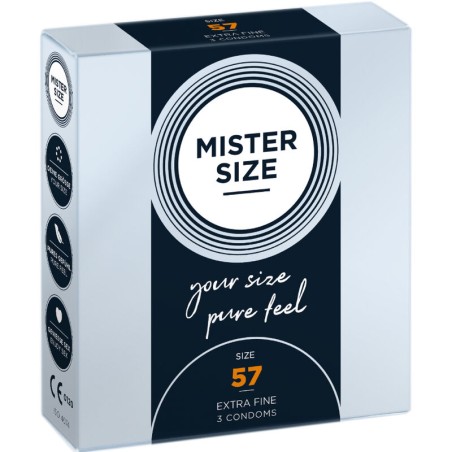 MISTER SIZE PRESERVATIVOS TALLA L 57 MM 3 UNIDADES