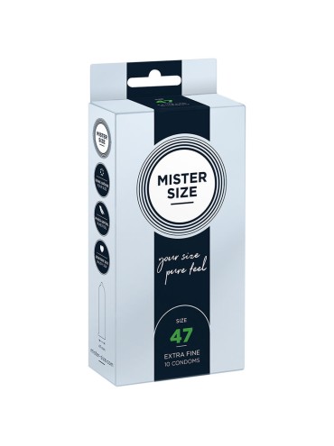 MISTER SIZE PRESERVATIVOS TALLA XS 47 MM 10 UNIDADES
