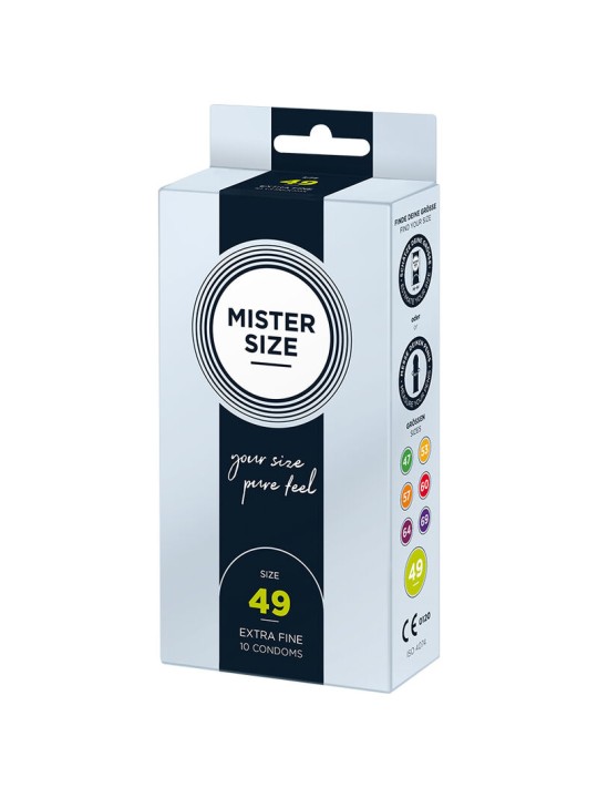 MISTER SIZE PRESERVATIVOS TALLA S 49 MM 10 UNIDADES