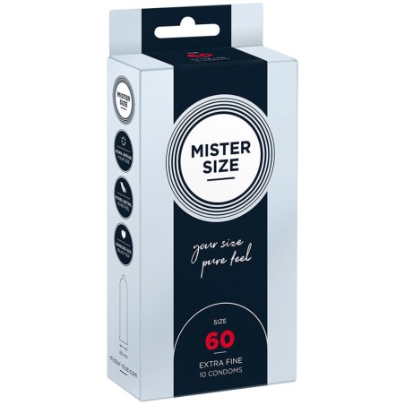 MISTER SIZE PRESERVATIVOS TALLA XL 60 MM 10 UNIDADES
