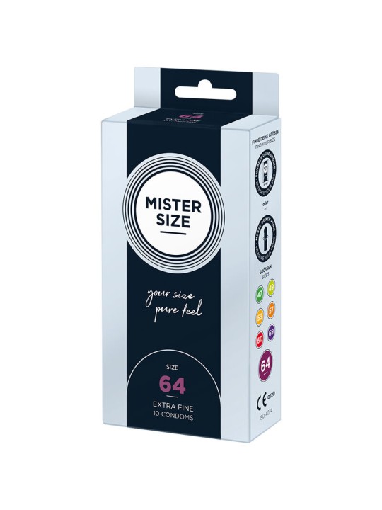 MISTER SIZE PRESERVATIVOS TALLA XXL 64 MM 10 UNIDADES