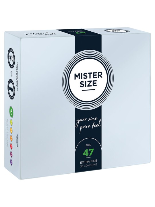 MISTER SIZE PRESERVATIVOS TALLA XS 47 MM 36 UNIDADES