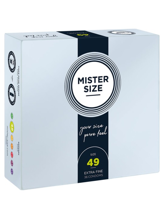 MISTER SIZE PRESERVATIVOS TALLA S 49 MM 36 UNIDADES