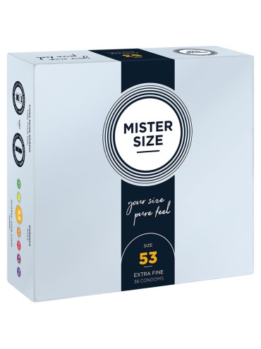 MISTER SIZE PRESERVATIVOS TALLA M 53 MM 36 UNIDADES