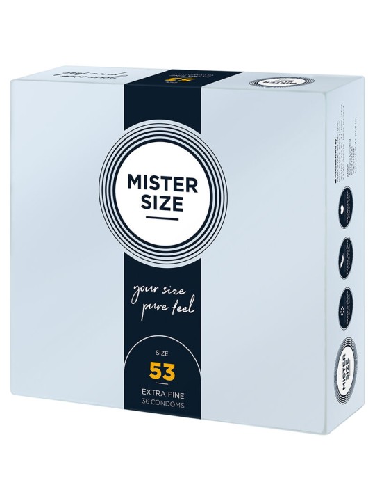 MISTER SIZE PRESERVATIVOS TALLA M 53 MM 36 UNIDADES