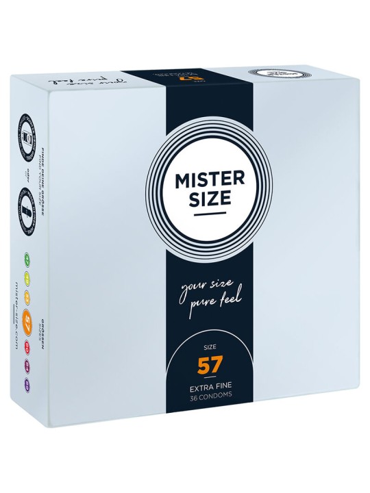 MISTER SIZE PRESERVATIVOS TALLA L 57 MM 36 UNIDADES