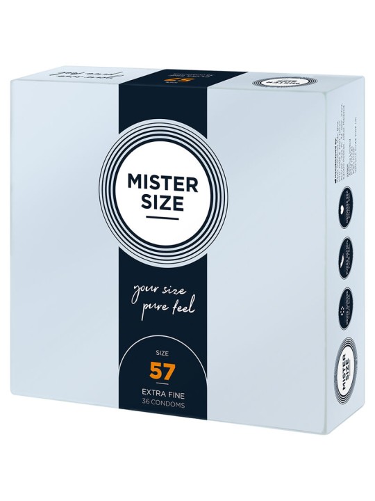 MISTER SIZE PRESERVATIVOS TALLA L 57 MM 36 UNIDADES