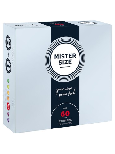 MISTER SIZE PRESERVATIVOS TALLA XL 60 MM 36 UNIDADES