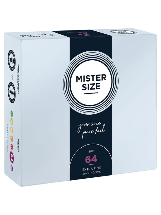 MISTER SIZE PRESERVATIVOS TALLA XXL 64 MM 36 UNIDADES