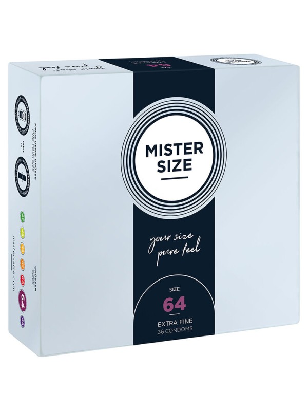 MISTER SIZE PRESERVATIVOS TALLA XXL 64 MM 36 UNIDADES