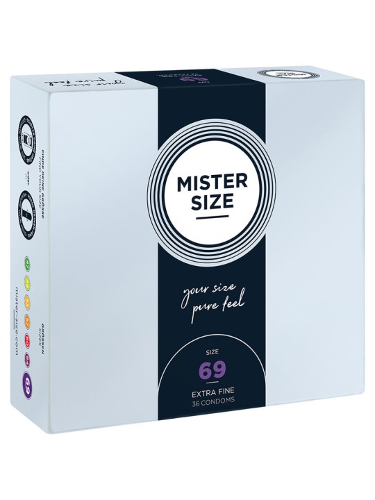 MISTER SIZE PRESERVATIVOS TALLA XXXL 69 MM 36 UNIDADES
