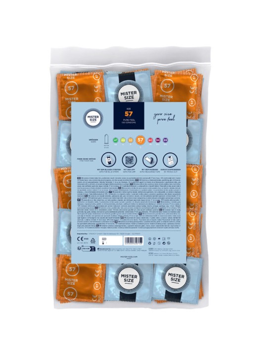 MISTER SIZE PRESERVATIVOS TALLA L 57 MM 100 UNIDADES