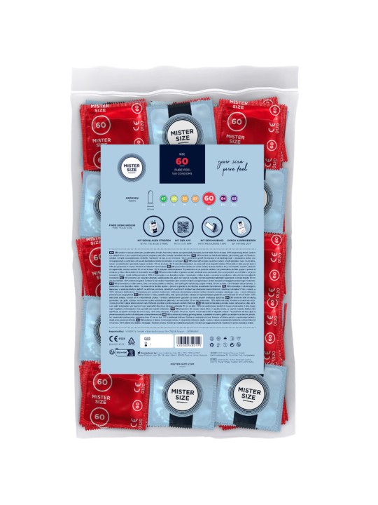 MISTER SIZE PRESERVATIVOS TALLA XL 60 MM 100 UNIDADES