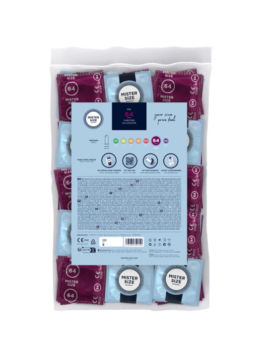 MISTER SIZE PRESERVATIVOS TALLA XXL 64 MM 100 UNIDADES