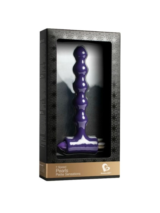 ROCKS OFF PLUG ANAL CON VIBRACION Y ONDULACIONES PETITE SENSATIONS PEARLS