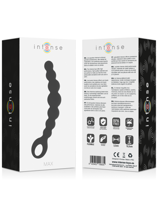 INTENSE ANAL BEADS MAX NEGRO