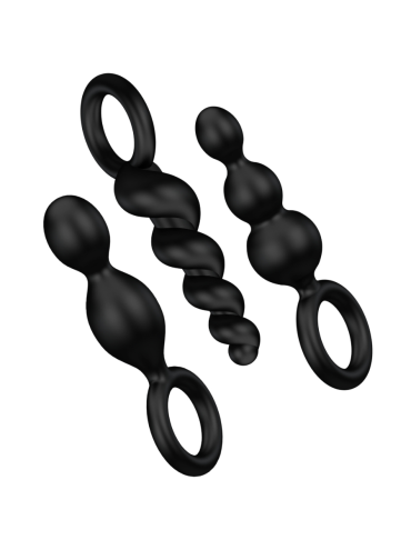 SATISFYER ANAL PLUGS SET 3 PCS NEGRO