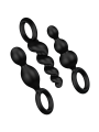 SATISFYER ANAL PLUGS SET 3 PCS NEGRO