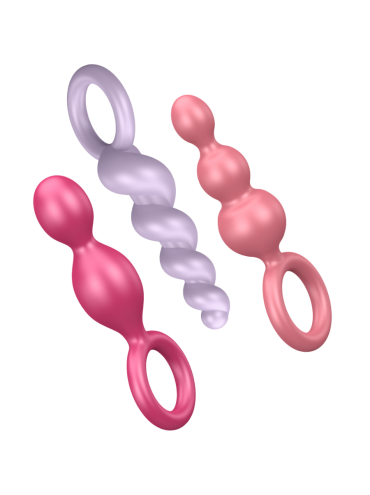 SATISFYER ANAL PLUGS SET 3 PCS TRICOLOR