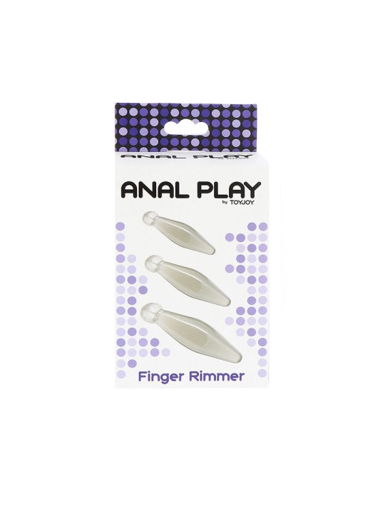 TOYJOY ANAL PLAY RIMMER DE DEDO 3 PIEZAS TRANSPARENTE