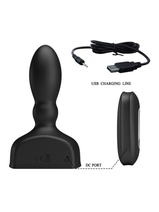 MR PLAY PLUG ANAL HINCHABLE NEGRO CONTROL REMOTO