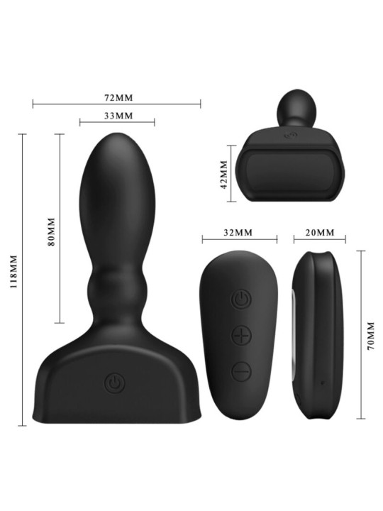 MR PLAY PLUG ANAL HINCHABLE NEGRO CONTROL REMOTO