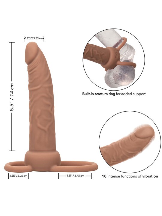 CALEXOTICS PERFORMANCE MAXX DOBLE PENETRADOR RECARGABLE PIEL MORENO