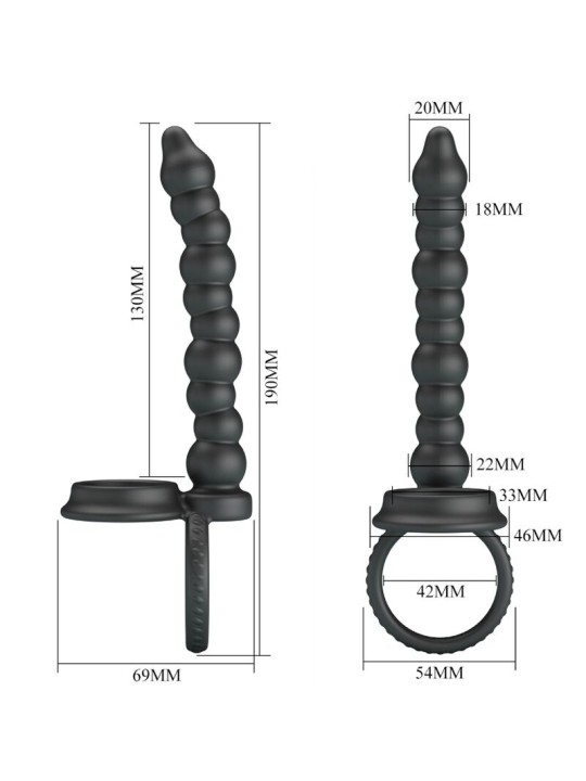 PRETTY LOVE DILLION ANILLO PENE PARA DONLE PENETACION NEGRO