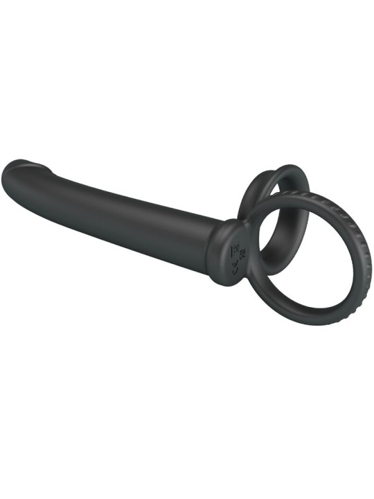 PRETTY LOVE MOSES ANILLO DOBLE PENE PARA DONLE PENETACION NEGRO