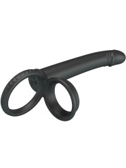 PRETTY LOVE MOSES ANILLO DOBLE PENE PARA DONLE PENETACION NEGRO