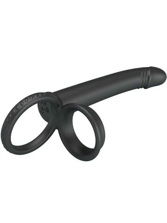 PRETTY LOVE MOSES ANILLO DOBLE PENE PARA DONLE PENETACION NEGRO