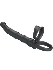 PRETTY LOVE TATUM ANILLO VIBRADOR PENE CON PLUG 10 VIBRACIONES NEGRO