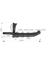 PRETTY LOVE TATUM ANILLO VIBRADOR PENE CON PLUG 10 VIBRACIONES NEGRO