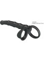 PRETTY LOVE TATUM ANILLO VIBRADOR PENE CON PLUG 10 VIBRACIONES NEGRO