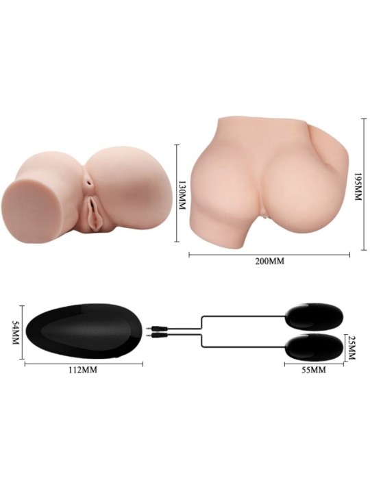 CRAZY BULL TRASERO CON VAGINA Y ANO REALISTICOS Y VIBRACION