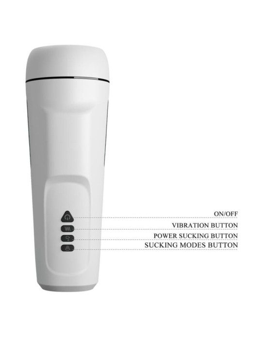 PRETTY LOVE SIENNA MASTURBADOR MASCULINO CON VIBRACION VOZ Y ONDAS ESTIMULADORAS
