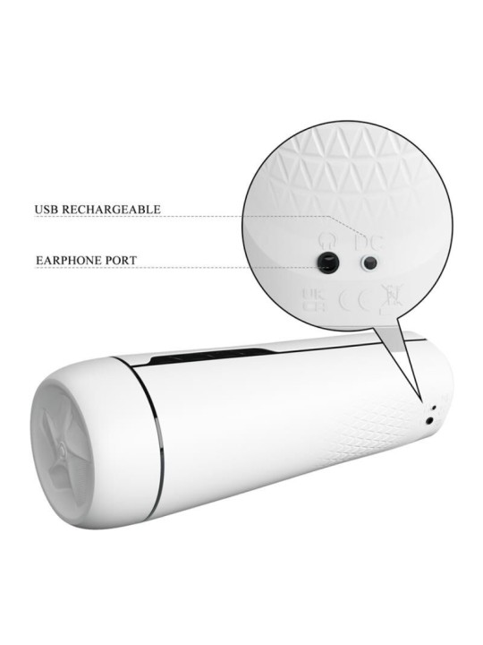 PRETTY LOVE SIENNA MASTURBADOR MASCULINO CON VIBRACION VOZ Y ONDAS ESTIMULADORAS