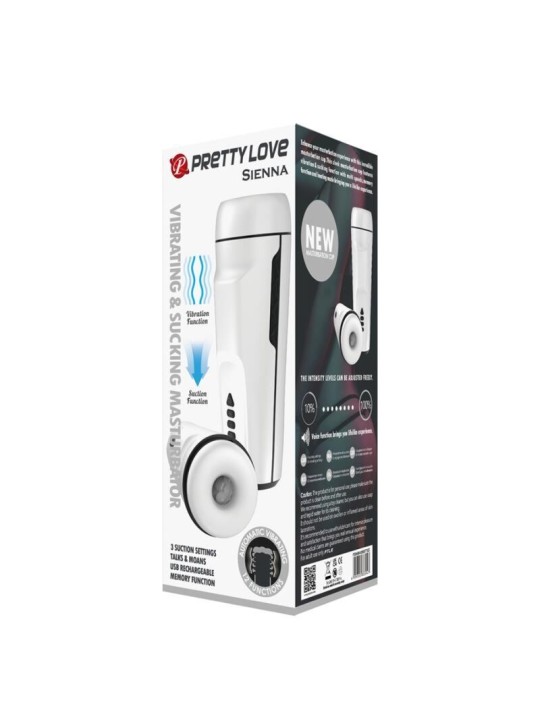 PRETTY LOVE SIENNA MASTURBADOR MASCULINO CON VIBRACION VOZ Y ONDAS ESTIMULADORAS