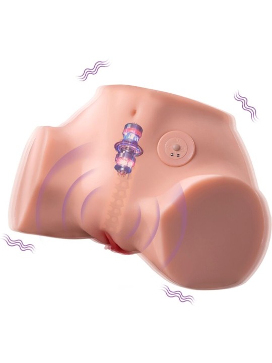 XISE FENNIE SHAKING MASTURBADOR VAGINA Y ANO REALISTICO MULTIPOSICION CON VIBRACION