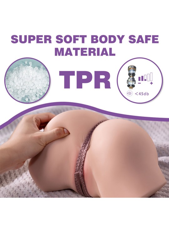 XISE FENNIE SHAKING MASTURBADOR VAGINA Y ANO REALISTICO MULTIPOSICION CON VIBRACION