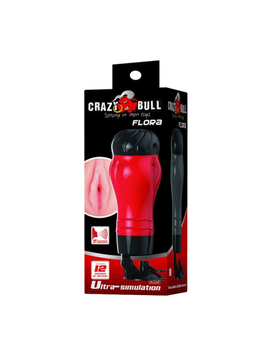 CRAZY BULL FLORA VAGINA CON BASE MASTURBADOR VOZ